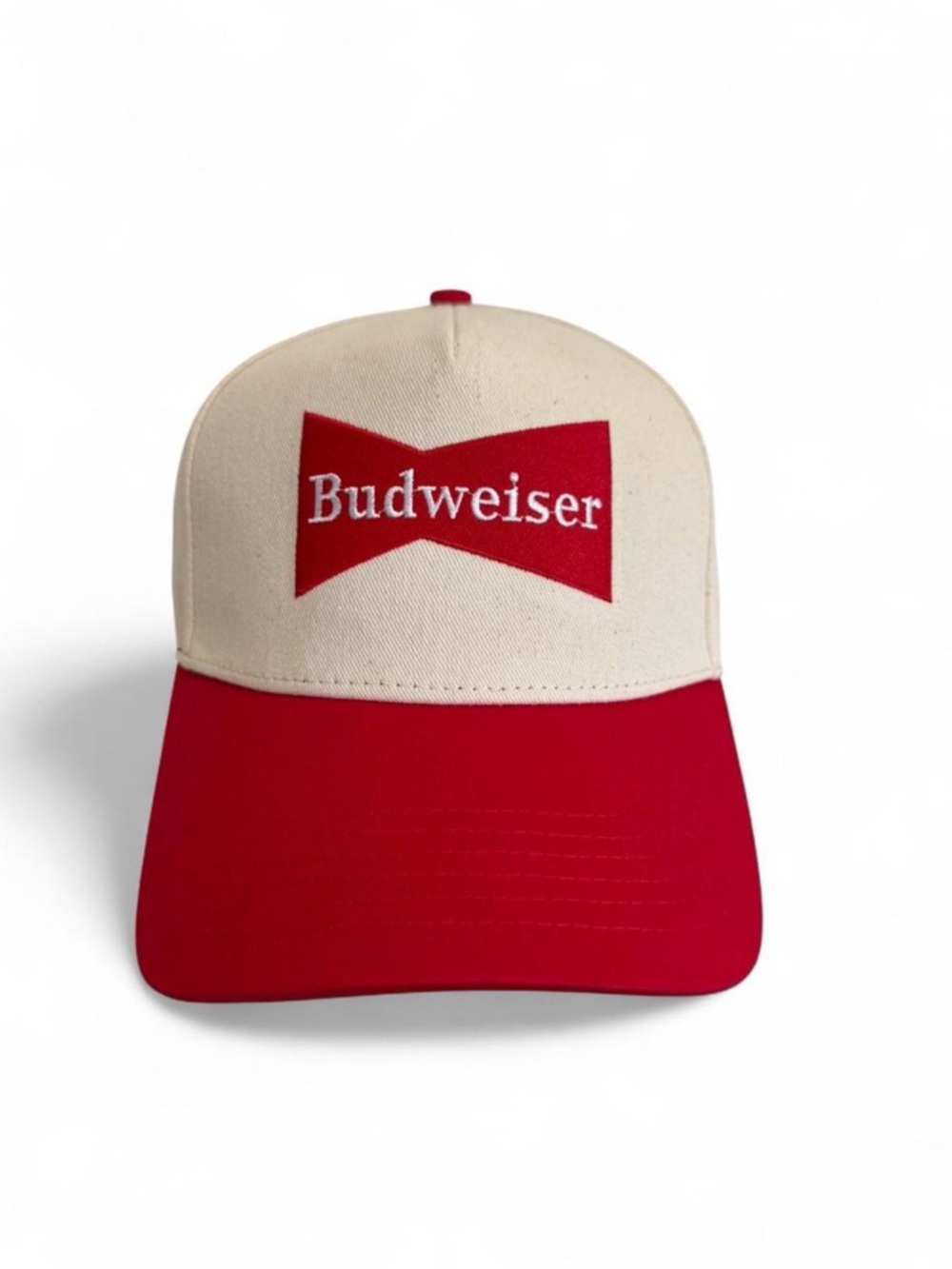 Budweiser Red and Cream Bowtie Logo Snapback